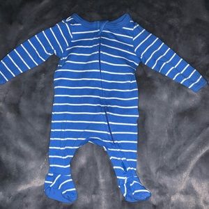 Striped long sleeve footies